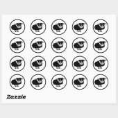 Schattige Little Black Sheep Zwart-wit Stickers (Vel)