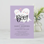 Schattige Little Boo Baby shower Kaart (Staand voorkant)