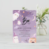 Schattige Little Boo Baby shower Kaart (Staand voorkant)