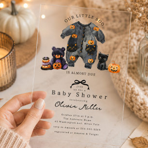 Schattige Little Boo Baby Shower Uitnodiging