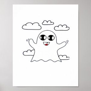 Schattige Little Boo Creatieve Stijl Poster