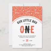 Schattige Little Boo Eerste Verjaardag Halloween Kaart (Voorkant)