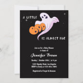 Schattige Little Boo Ghost Halloween Baby shower Kaart (Voorkant)