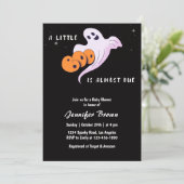 Schattige Little Boo Ghost Halloween Baby shower Kaart (Staand voorkant)