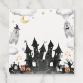 Schattige Little Boo Ghost House Baby shower Bedankjes Labels (Achterkant)