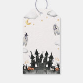 Schattige Little Boo Ghost House Baby shower Cadeaulabel (Achterkant)