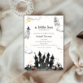 Schattige Little Boo Ghost House Baby shower Kaart