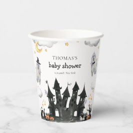 Schattige Little Boo Ghost House Baby shower Papieren Bekers