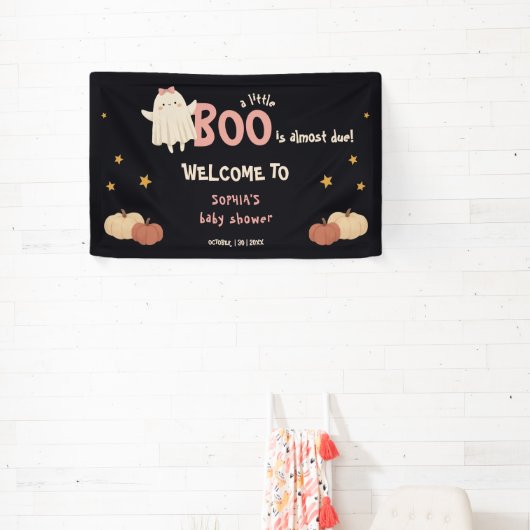 Schattige Little Boo Girl Halloween Baby shower We Spandoek (Insitu)