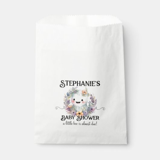 Schattige Little Boo Halloween Baby shower Favor T Bedankzakje (Voorkant)