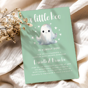 Schattige Little Boo Halloween Baby Shower Kaart