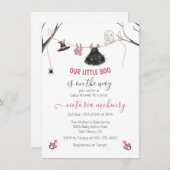 Schattige Little Boo Halloween Ghost Baby shower Kaart (Voorkant / Achterkant)