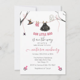 Schattige Little Boo Halloween Ghost Baby shower Kaart