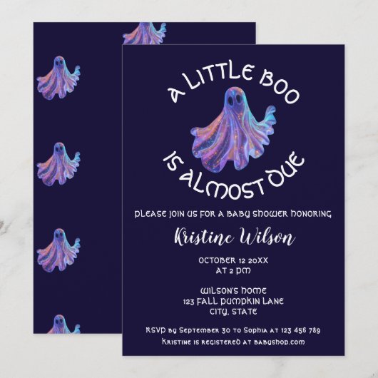 Schattige Little Boo is bijna te wijten aan Baby s Kaart (Voorkant / Achterkant)