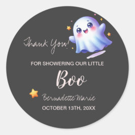 Schattige Little Boo-tiful Halloween Baby shower Ronde Sticker