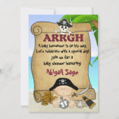 Schattige Little Buccaneer Pirate Baby shower Kaart (Voorkant)