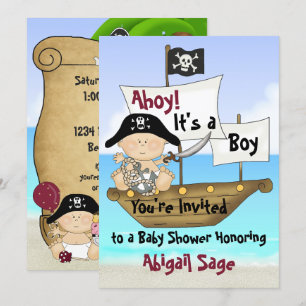 Schattige Little Buccaneer Pirate Baby shower Kaart
