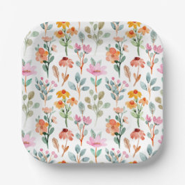 Schattige Little Bunny Wildflowers Baby shower Papieren Bordje