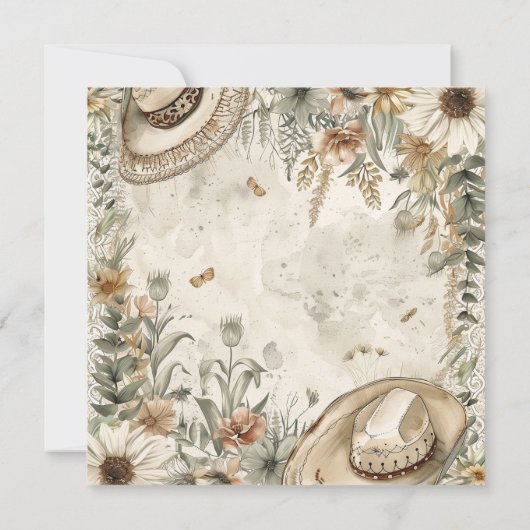 Schattige Little Charro Baby shower Kaart (Achterkant)