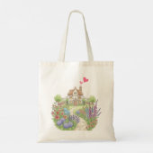Schattige Little Country House met Hartgeschenk vo Tote Bag (Achterkant)