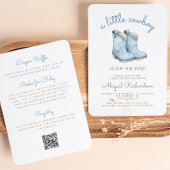 Schattige Little Cowboy Blue Boy Baby shower Kaart