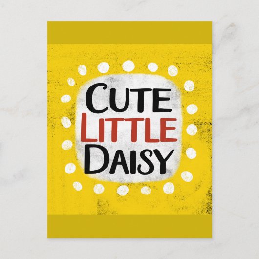 Schattige Little Daisy-Briefkaart Briefkaart (Voorkant)