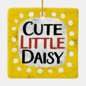 Schattige Little Daisy-Ornament Keramisch Ornament (Achterkant)