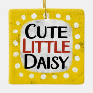 Schattige Little Daisy-Ornament Keramisch Ornament