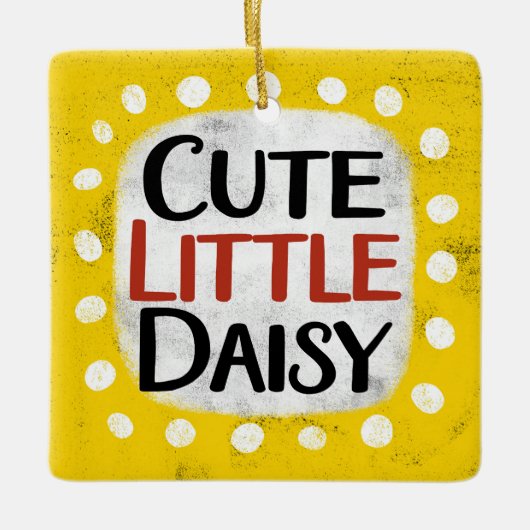 Schattige Little Daisy-Ornament Keramisch Ornament (Voorkant)