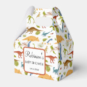 Schattige Little Dino Baby shower Bedankdoosjes (Achterkant)