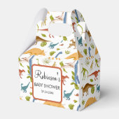 Schattige Little Dino Baby shower Bedankdoosjes (Voorkant Zijde)