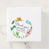 Schattige Little Dino Baby shower Bedankjes Labels (In situ)