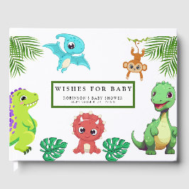 Schattige Little Dino Baby shower Gastenboek