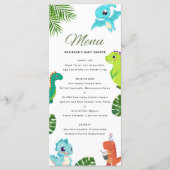 Schattige Little Dino Baby shower Menu (Voorkant)