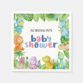 Schattige Little Dino Baby shower Servet (Voorkant)