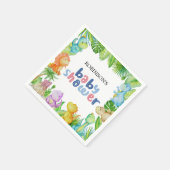 Schattige Little Dino Baby shower Servet (Hoek)