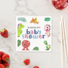 Schattige Little Dino Baby shower Servet