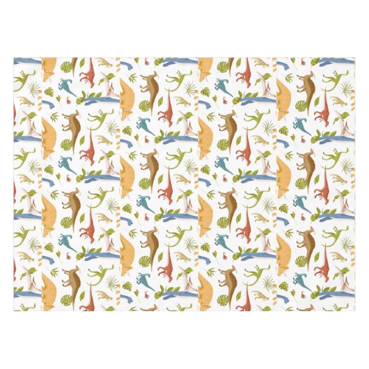 Schattige Little Dino Baby shower Tafelkleed (Voorkant (Horizontaal))