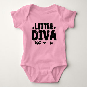 Schattige Little Diva Baby Girl Body Suit Romper