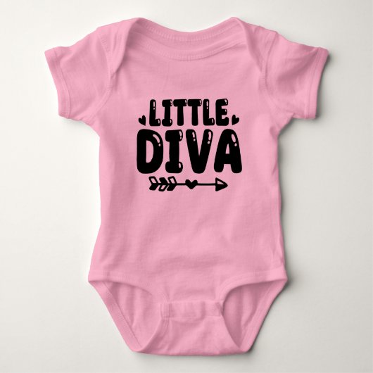 Schattige Little Diva Baby Girl Body Suit Romper (Voorkant)