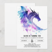 Schattige Little Dragon Kinderen Verjaardag Kaart (Voorkant / Achterkant)