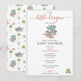 Schattige Little Dragon On The Way Boy Baby shower Kaart