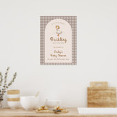 Schattige Little Duckling Farmhouse Baby shower We Poster (Keuken)