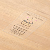 Schattige Little Dumpling Hearts Baby shower Acryl Uitnodigingen (Laagn)