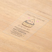 Schattige Little Dumpling Hearts Baby shower Acryl Uitnodigingen (Laagn)