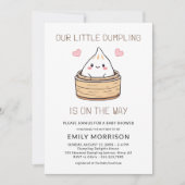 Schattige Little Dumpling Hearts Baby shower Kaart (Voorkant)