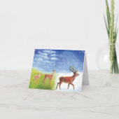 Schattige Little Fawn groeit op tot Red Deer Illus Kaart (Voorkant)