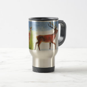 Schattige Little Fawn groeit op tot Red Deer Illus Reisbeker
