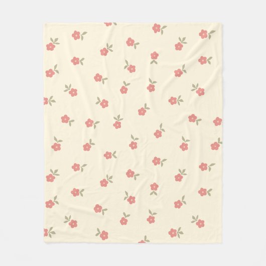 Schattige Little Flower Pattern Schattig ontwerp Fleece Deken (Voorkant)