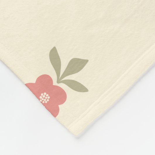 Schattige Little Flower Pattern Schattig ontwerp Fleece Deken (Hoek)